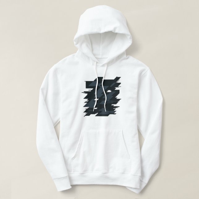 Glitch Art Herr Basic Hoodie  (Design framsida)