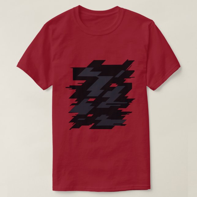 Glitch Art Men's Dark T-Shirt (Design framsida)