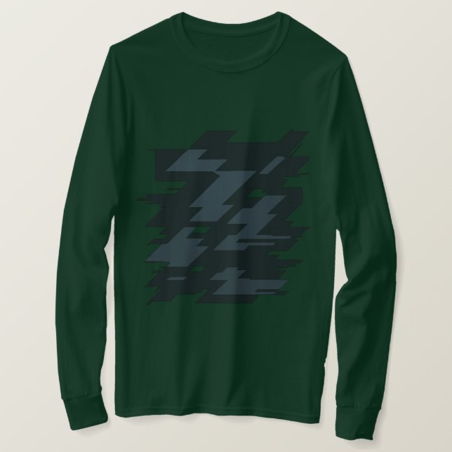 Glitch Art Men's Long Sleeve T-Shirt (Design framsida)