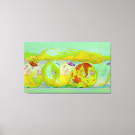 glitch art på frukt och grönsaker canvastryck