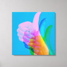 GLITCH ART på kanvastrycket godkännandesymbol