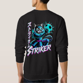 Glitch Art Samurai Striker Katt För Spelare & Anim Lång Ärmad Tröja