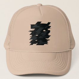 Glitch Art Trucker Hat Keps