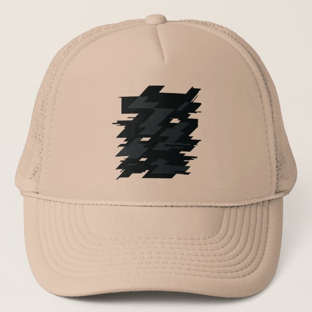 Glitch Art Trucker Hat Keps (Framsida)
