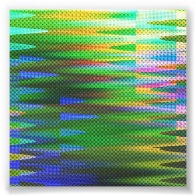 Glitch Art Vaporwave Aesthetic Analog Fault Fototryck (Framsidan)