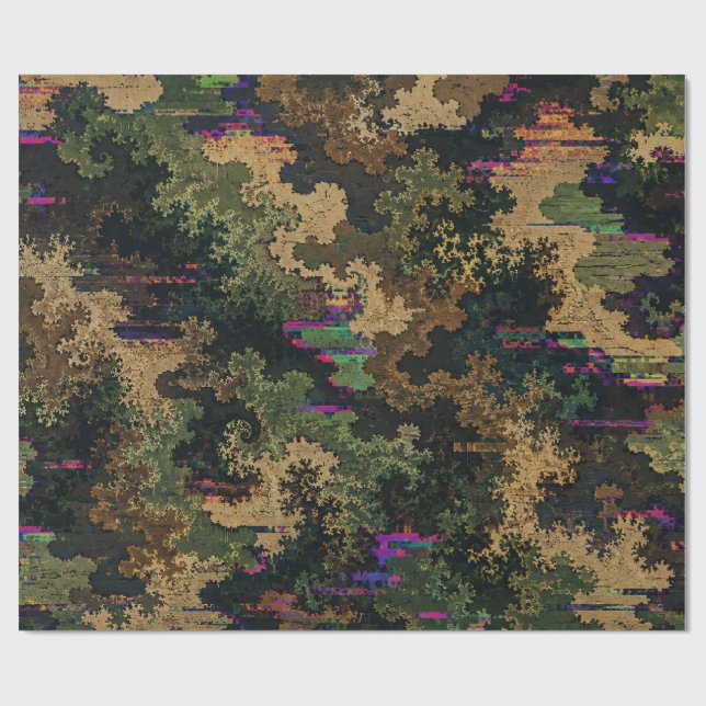 Glitch Camo Armé Presentpapper (Platt)