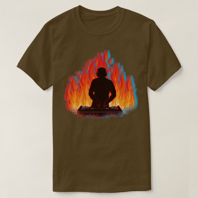 Glitch DJ EDM Trance Electronic Trance Music Beats T Shirt (Design framsida)