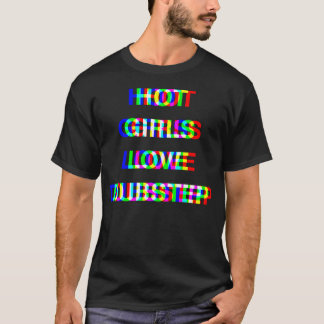 Glitch Dubstep Rave Vackra Tjejer T Shirt