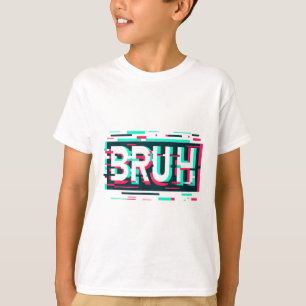 Glitch Estetisk Gamer Bruh Meme Pojkar Mäns Roligt T Shirt