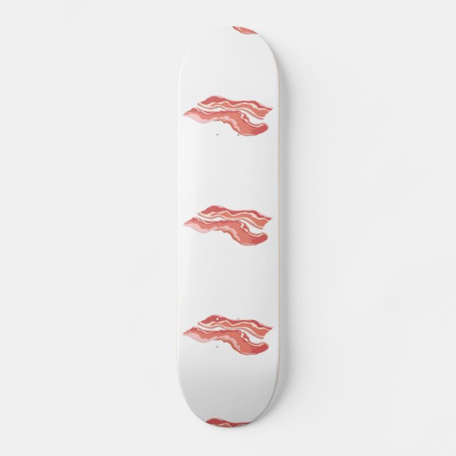 Glitch Food bacon Old School Skateboard Bräda 21,6 Cm (Framsida)