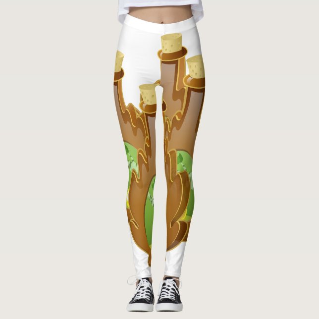 Glitch Food birch siup Leggings (Framsida)