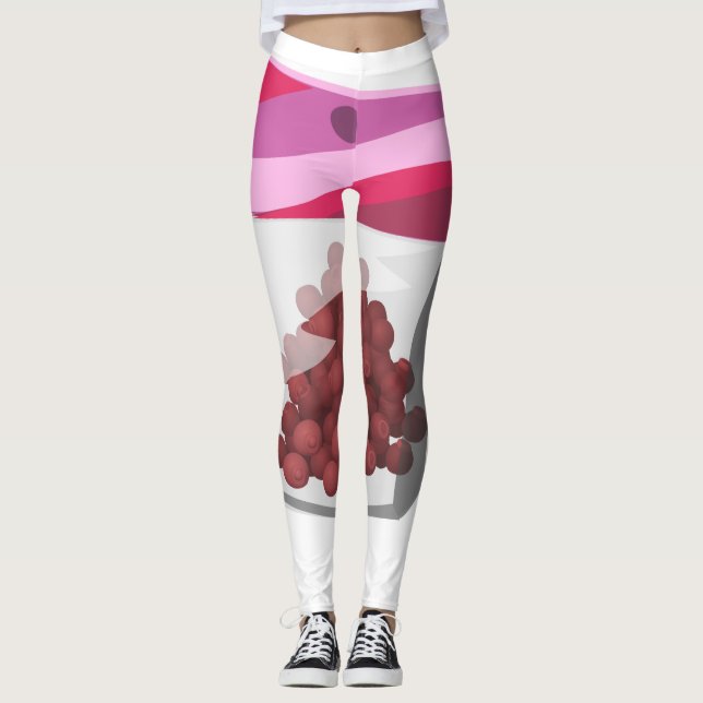 Glitch Food desssert rub Leggings (Framsida)
