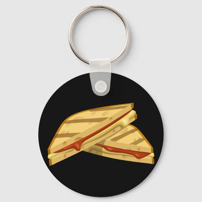 Glitch Food-dyr grillad ost Nyckelring (Framsida)