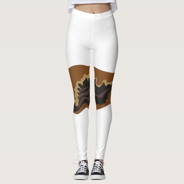 Glitch Food Getöra, friterad Leggings (Framsida)