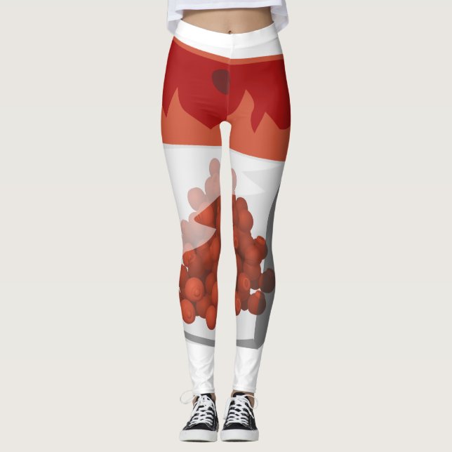 Glitch Food hotot rub Leggings (Framsida)