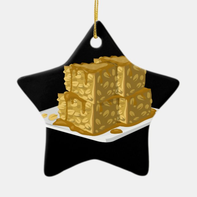 Glitch Food Oaty tårta Julgransprydnad Keramik (Framsidan)