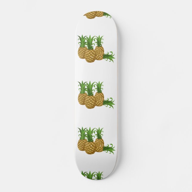 Glitch Food pineapple Old School Skateboard Bräda 21,6 Cm (Framsida)