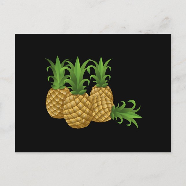 Glitch Food pineapple Vykort (Framsida)