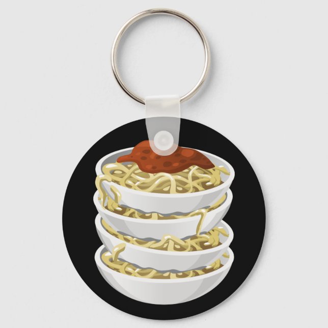 Glitch Food tasty pasta Nyckelring (Framsida)