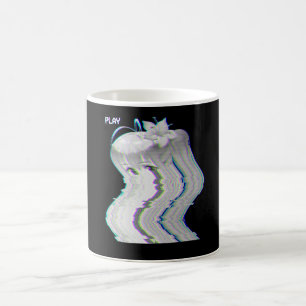 Glitch jape Girl VHS Eboy Egirl Harajuku Kaffemugg