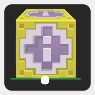 Glitch-möbelsidetable img-kvotblock fyrkantigt klistermärke