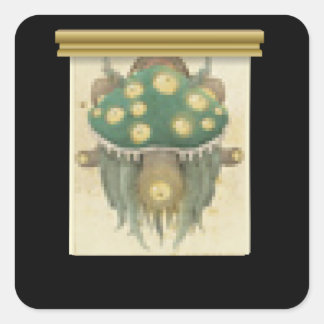 Glitch-möbelväggens vägglidlem fyrkantigt klistermärke