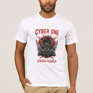 Glitch Neon Stad Överbelastning Japansk Cyberpunk T Shirt
