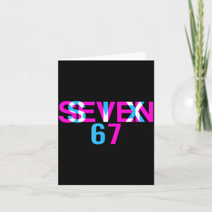 Glitch Optisk Illusion Roligt Sex Sju 67 Meme Ge Kort