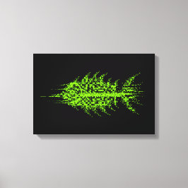 Glitch Pixel Code Fish Wall Art Canvastryck