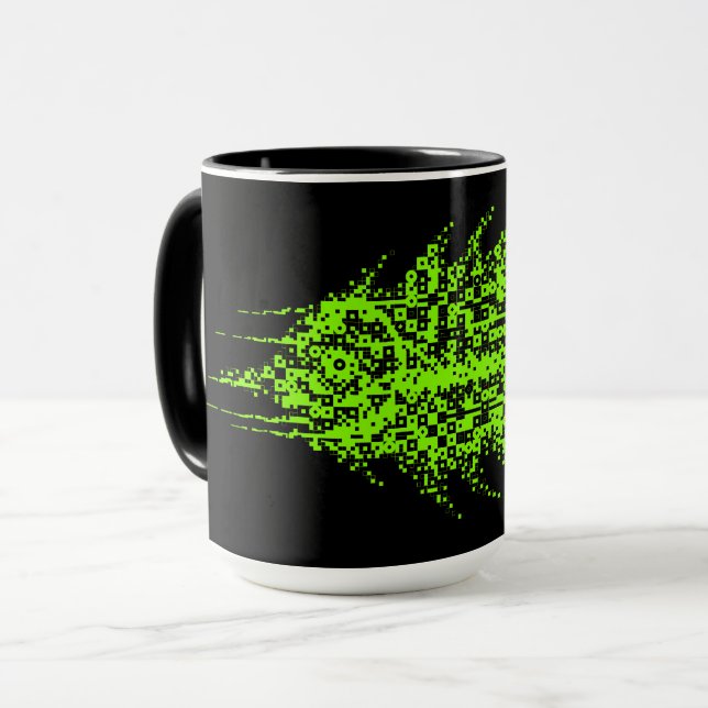 Glitch Pixel Code Fisk  Mugg (Framsida vänster)