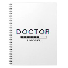 Glitch Pixel Doktor Laddar Humor Anteckningsbok