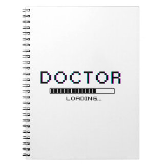 Glitch Pixel Doktor Laddar Humor Anteckningsbok