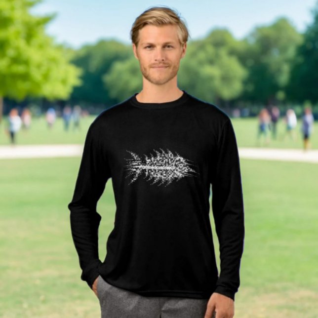 Glitch Pixel White Fish  T Shirt (Skapare uppladdad)