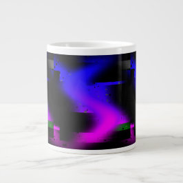 Glitch Plasma Black Jumbo Mugg