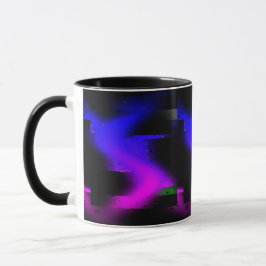 Glitch Plasma Black Mugg