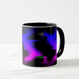 Glitch Plasma Black Mugg
