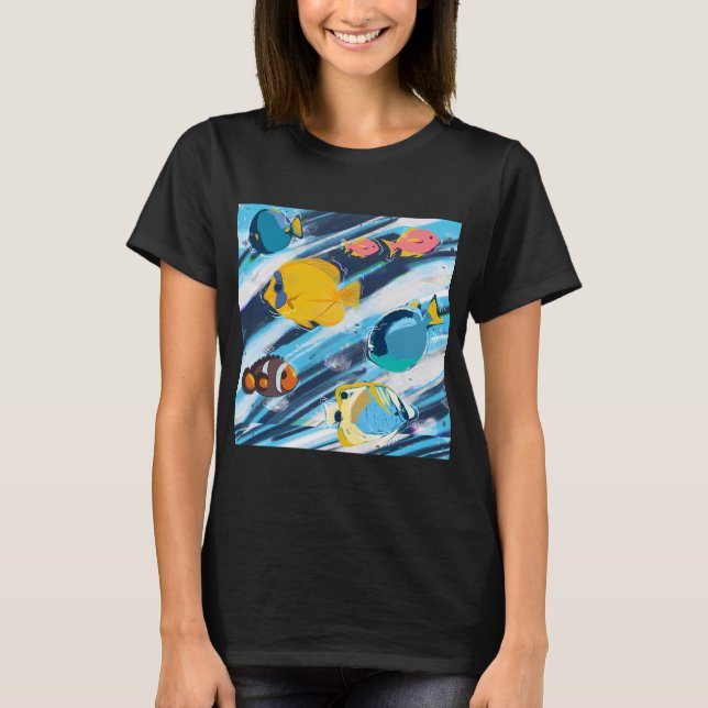 Glitch Reef Drift T Shirt (Framsida)