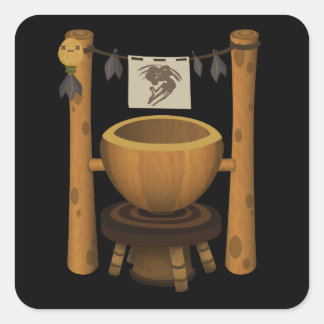 Glitch Shrines npc shrine Firebog Fyrkantigt Klistermärke