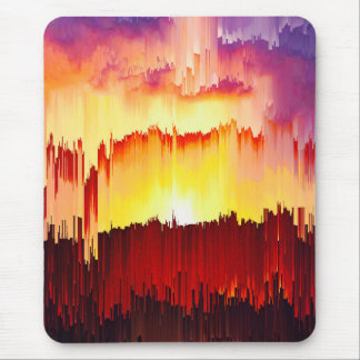 Glitch Solnedgång Himmel Abstrakt Konst Musmatta