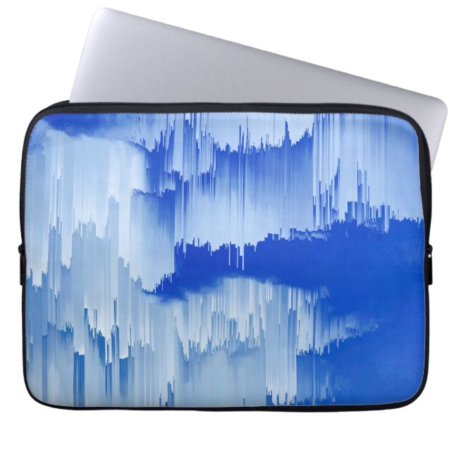 Glitch Solnedgång Landskapsdekoration Laptop Fodral (Framsidan)