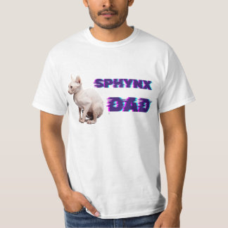 Glitch Sphynx Pappa Cyberpunk Hårfri Kattälskare A T Shirt