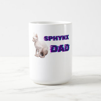 Glitch Sphynx Pappa Cyberpunk Hårlös Kattälskare A Kaffemugg
