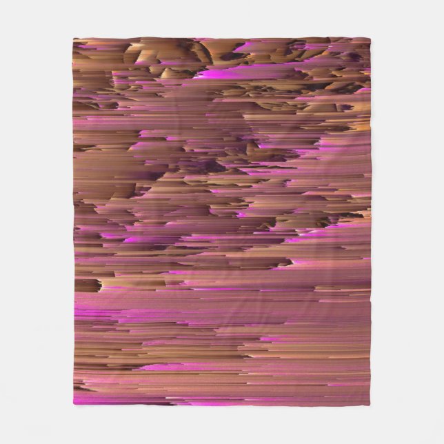glitch Struktur Overlay TV Vintage Ram Filmsback Fleecefilt (Framsidan)