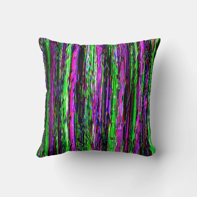 Glitch tech abstract pattern kudde (Baksida)