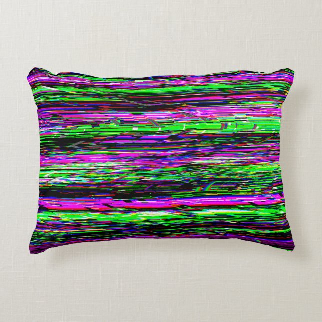 Glitch tech abstract pattern prydnadskudde (Framsidan)