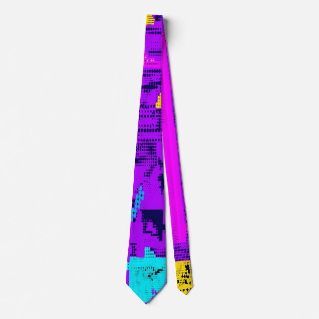 Glitch tech abstract pattern tie slips (Framsida)