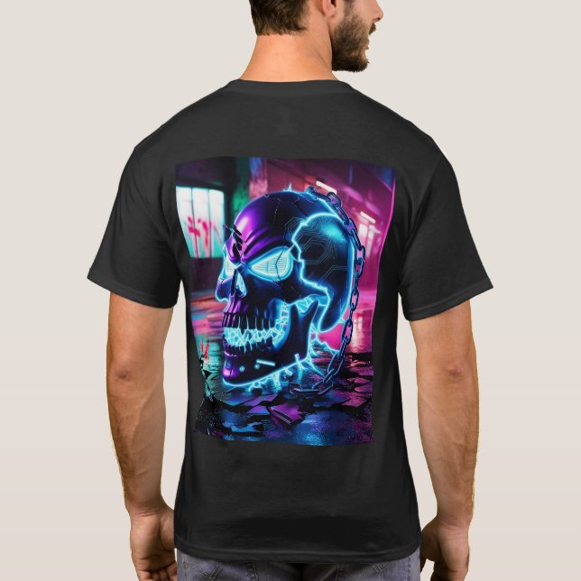 Glitch the System: Cyber Rebebell T Shirt (Baksida)