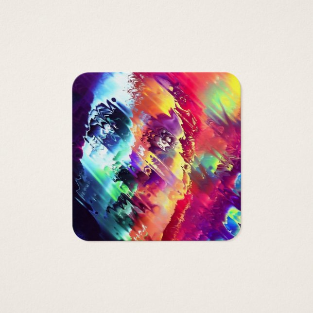 Glitch-vision Fyrkantigt Visitkort (Framsida)