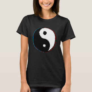 Glitch Yin och Yang-symbol Taoism Buddhism Kinesis T Shirt
