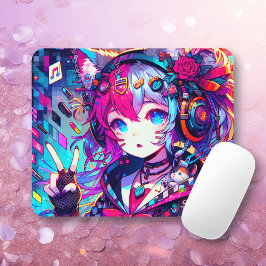 Glitchcore Colorful Anime Girl Artwork Musmatta
